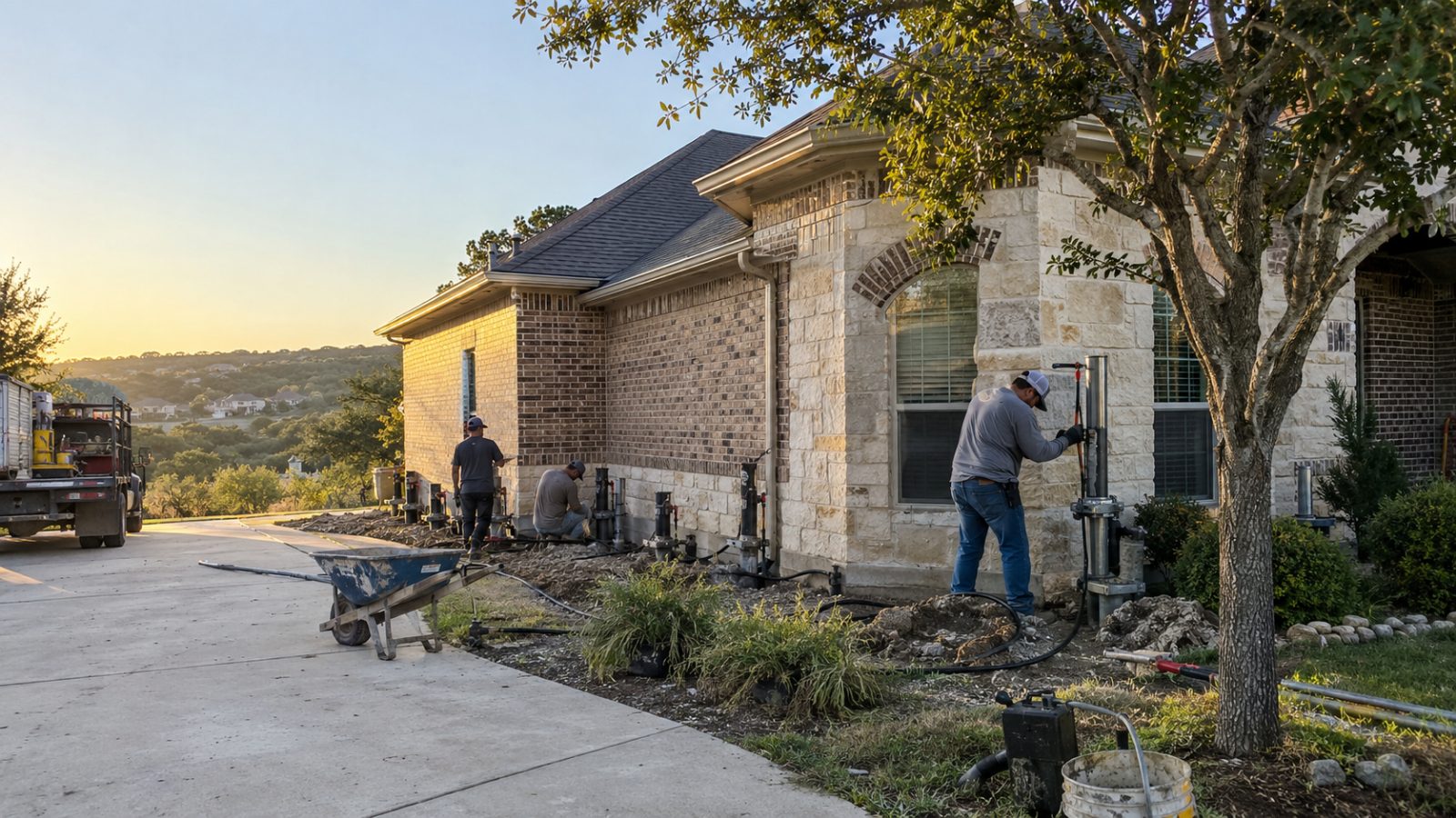 Foundation Settlement Repair in New Braunfels, TX